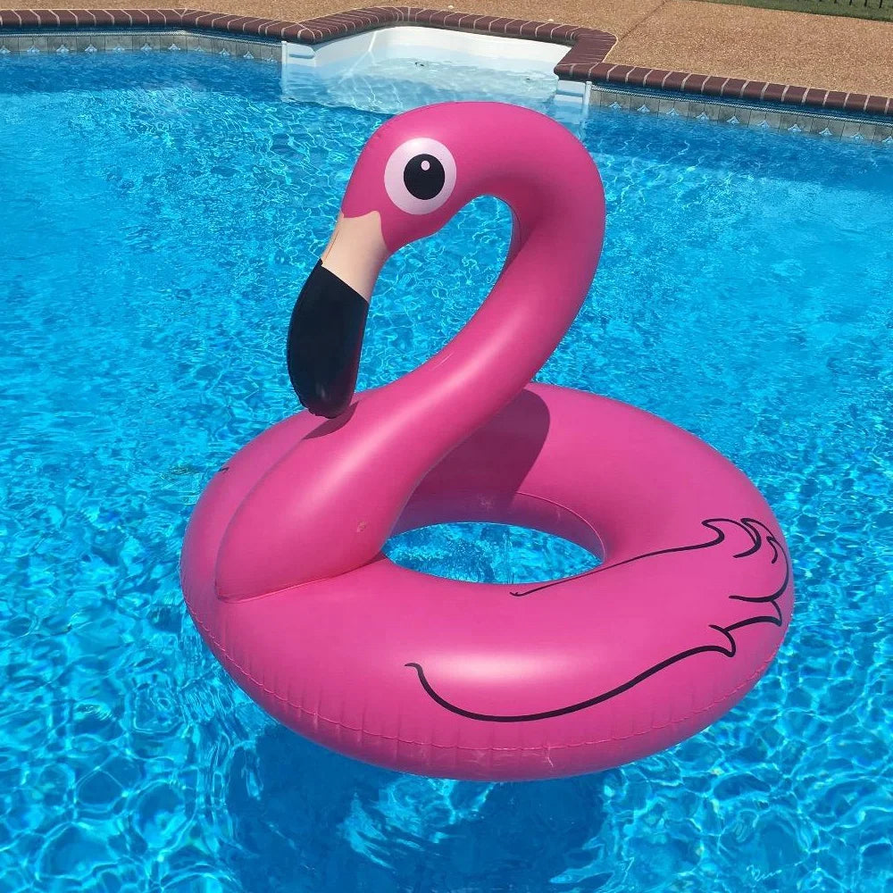 Pink Flamingo Pool Float Swimming Tube Float Ring