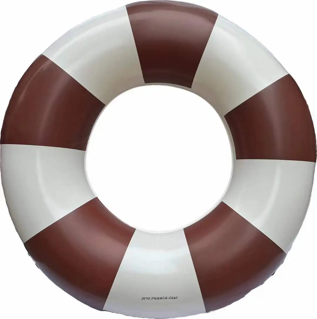 Adult Size Kids Summer Pool Swimming Rings Inflatable Custom PVC Striped Swimming Pool Floats