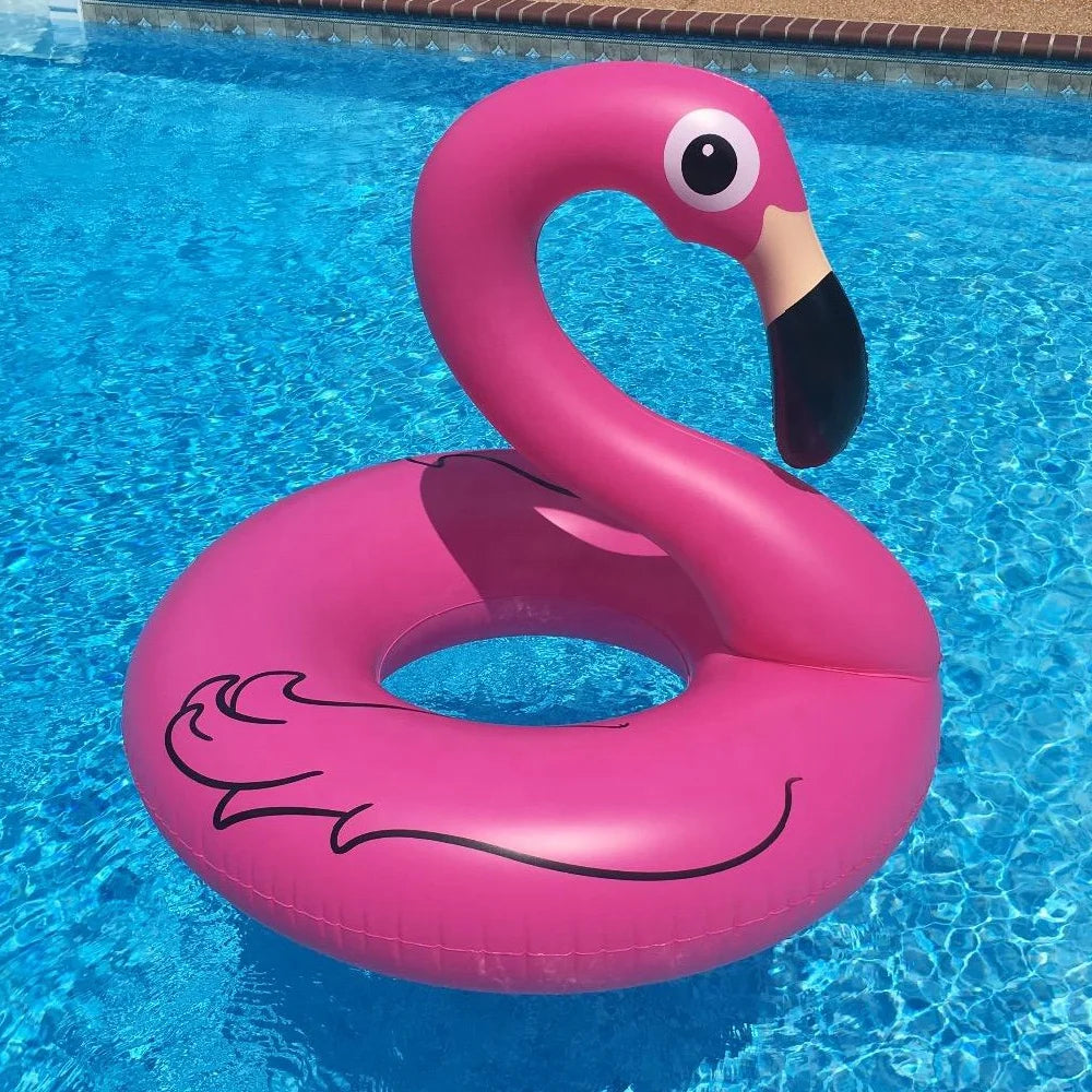 Pink Flamingo Pool Float Swimming Tube Float Ring
