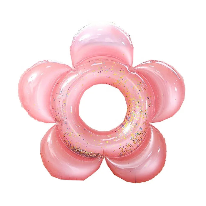 Summer Party Flower-shaped Swimming Ring Inflatable Pool Float Tube Water Ring for Adults and Children