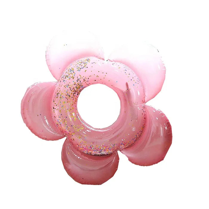 Summer Party Flower-shaped Swimming Ring Inflatable Pool Float Tube Water Ring for Adults and Children