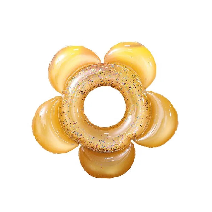 Summer Party Flower-shaped Swimming Ring Inflatable Pool Float Tube Water Ring for Adults and Children