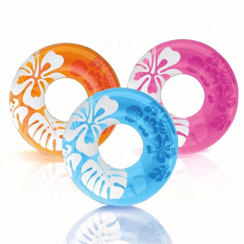 Floral Inflatable PVC Swimming Ring