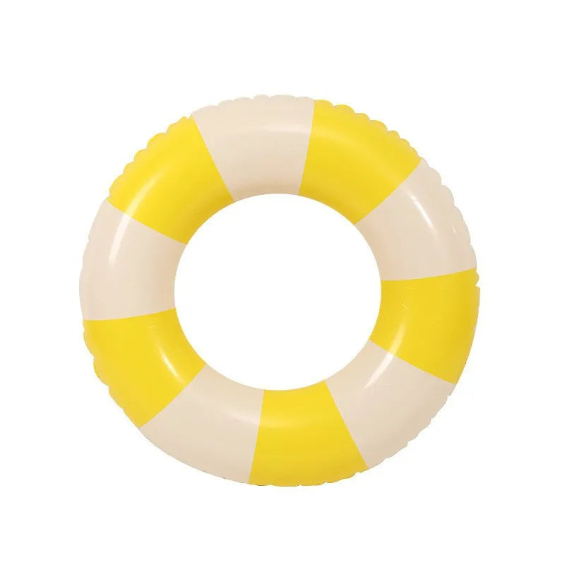 Adult Size Kids Summer Pool Swimming Rings Inflatable Custom PVC Striped Swimming Pool Floats