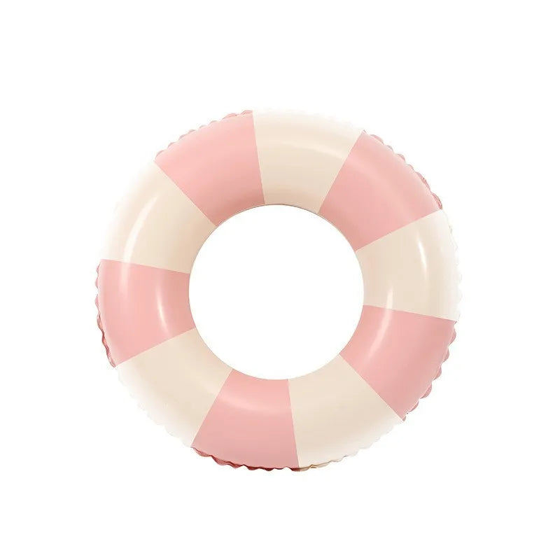 Adult Size Kids Summer Pool Swimming Rings Inflatable Custom PVC Striped Swimming Pool Floats