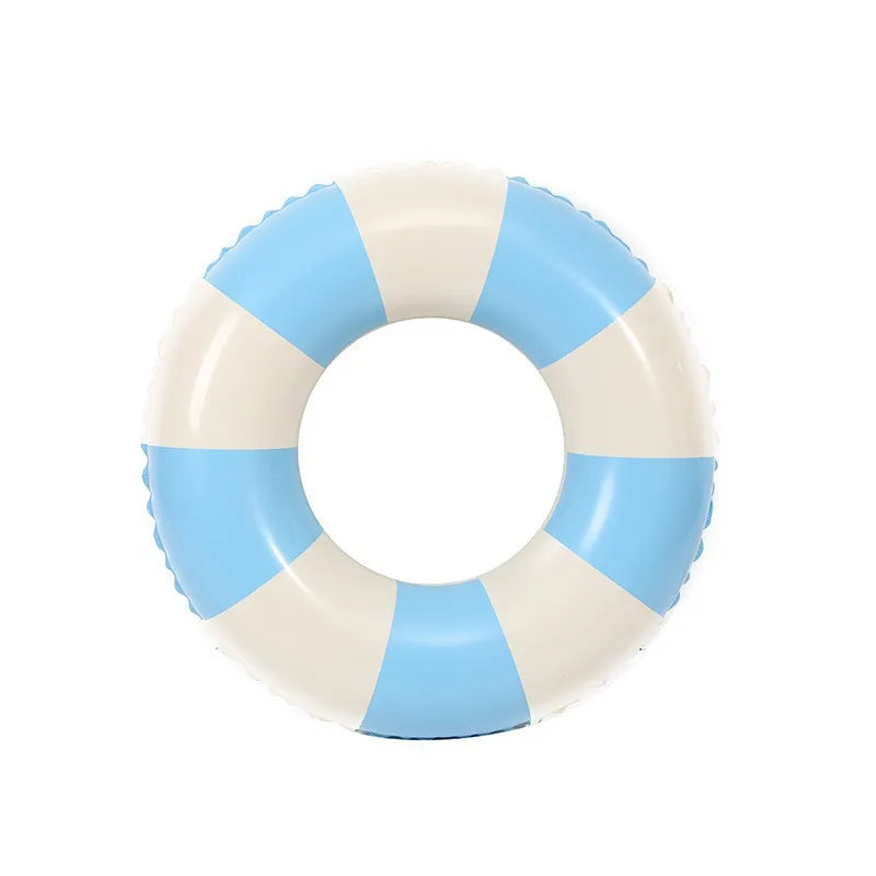 Adult Size Kids Summer Pool Swimming Rings Inflatable Custom PVC Striped Swimming Pool Floats